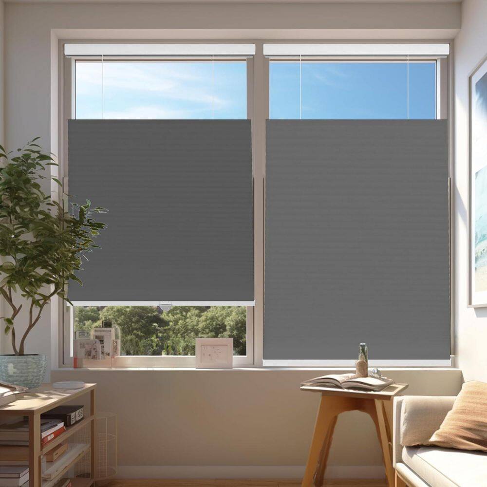 Cut-to-Size Steel Light Filtering Cordless Top Down Bottom Up Polyester Cellular Shades 26 in. W x 48 in. L price history on PriceWatchPro
