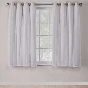 Catarina Sand Solid Lined Room Darkening Grommet Top Curtain, 52 in. W x 63 in. L (Set of 2)