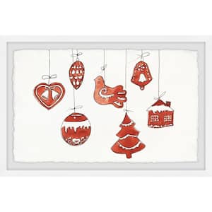 "Christmas Baubles II" by Marmont Hill Framed Home Art Print 30 in. x 45 in.