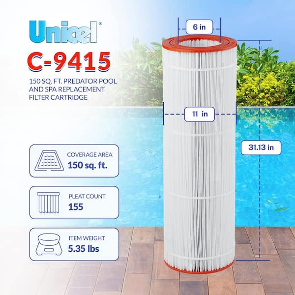 9000 Series 11 in. Dia 150 sq. ft. Coverage Area Pool Replacement Cartridge Filter