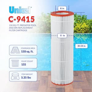 9000 Series 11 in. Dia 150 sq. ft. Coverage Area Pool Replacement Cartridge Filter