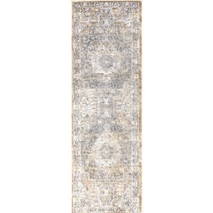 Vintage Medallion Thea 2 ft. x 8 ft. Beige Indoor Runner