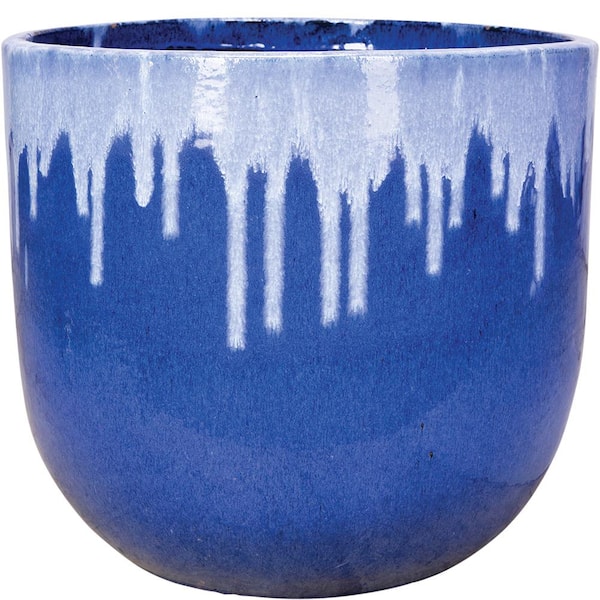 Unbranded 21 in. Cascade Sky Ceramic Pika Pot