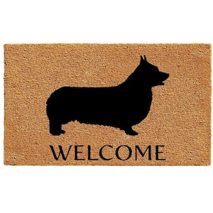 Multi-Colored 29 in. x 17 in. Coir Non-Slip Indoor/Outdoor Door Mat