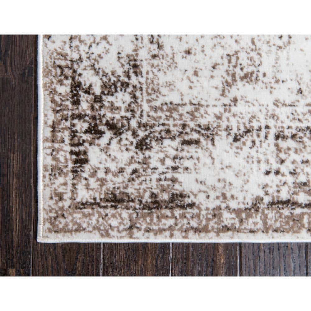 Ivory Elegance 8'x10' Rectangular Synthetic Rug