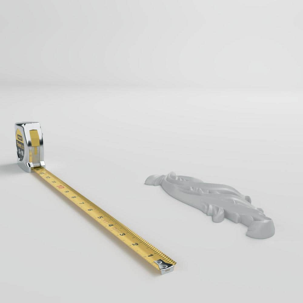 White Primed Urethane Applique Scroll Onlay