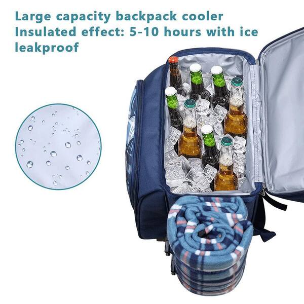 Numhew Polyester 4-Person Picnic Backpack Set with Insulated  display picture 2