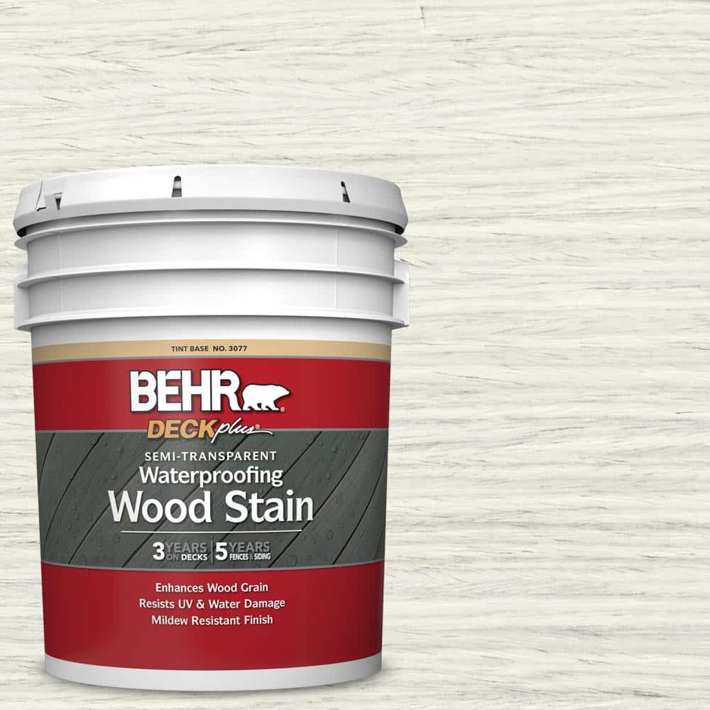 5 gal. #ST-337 Pinto White Semi-Transparent Waterproofing Exterior Wood Sta