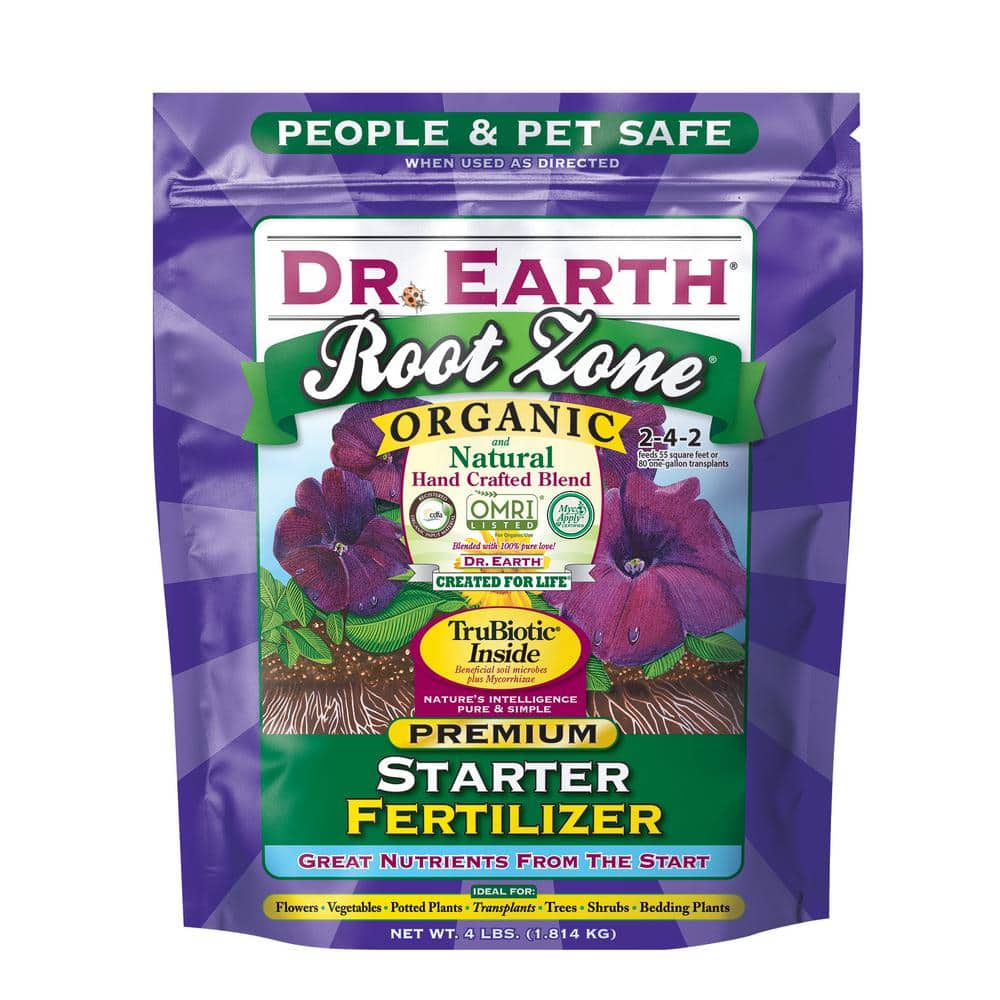 DR. EARTH Root Zone 4 lb. 55 sq. ft. Organic Starter Fertilizer 701P ...