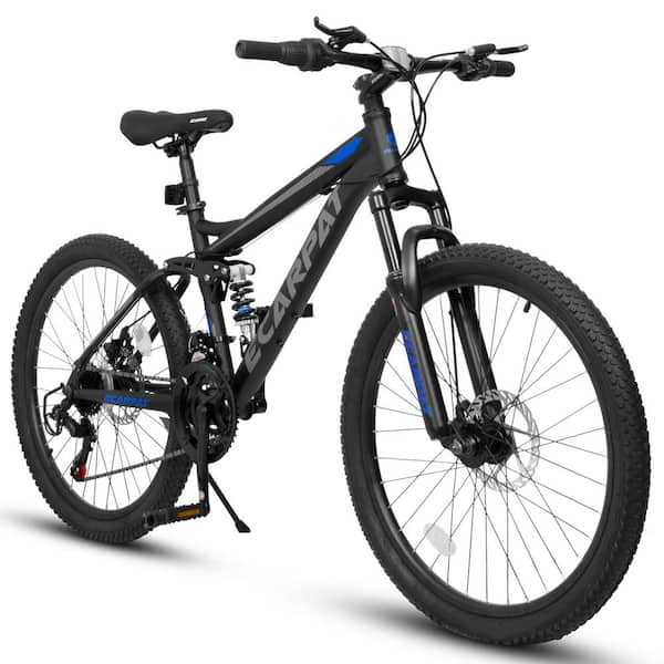 Sudzendf 24 in. Wheels Mountain Bike Carbon Steel Frame Disc
