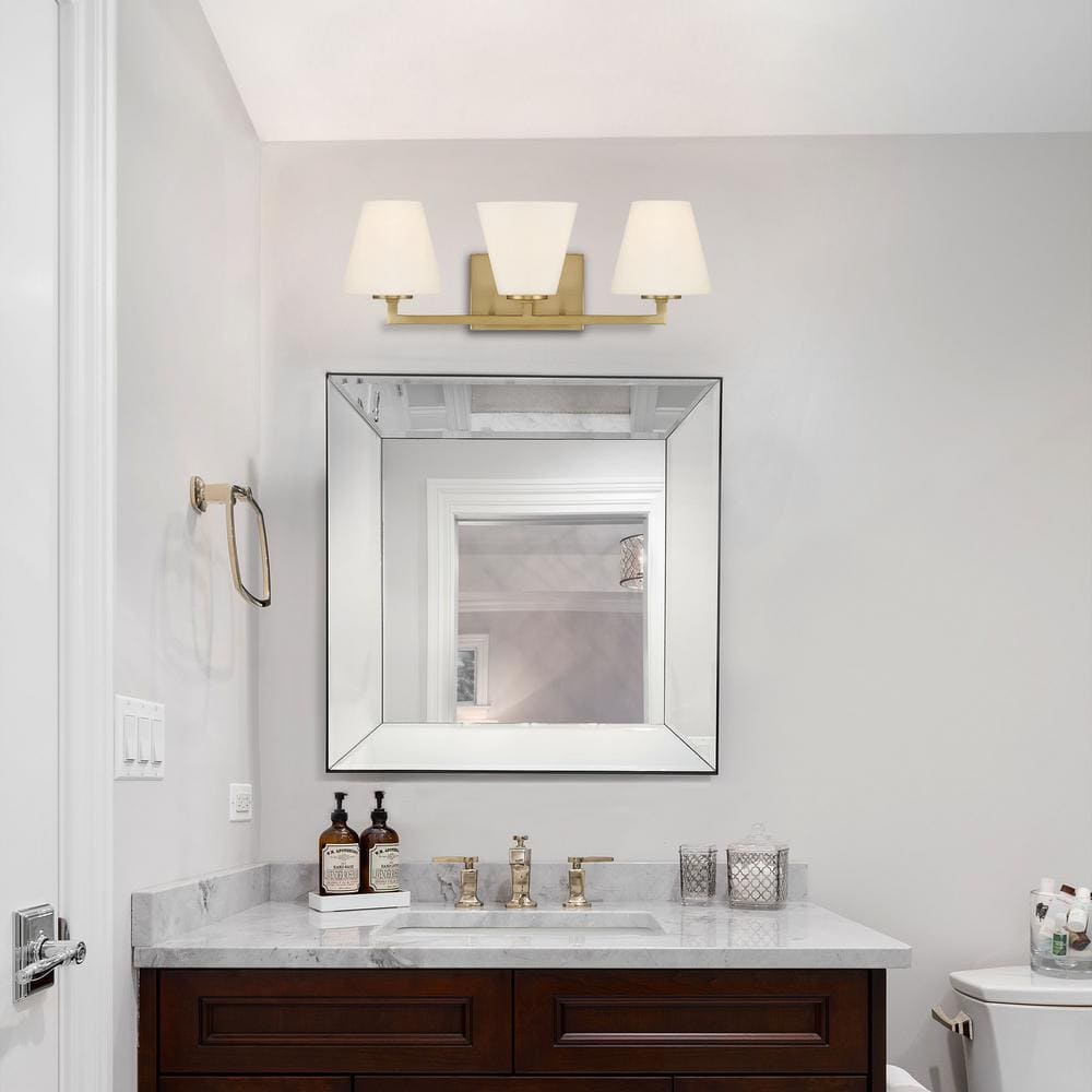 Palmyra Mid-Century Gold 24" Outdoor Bath Vanity Light