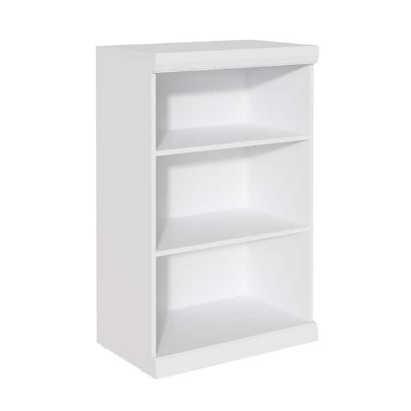 Mosaics 25.51 in. W White Stackable 3-Shelf Organizer Wood Closet System