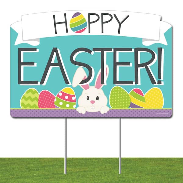 Big Dot of Happiness Hippity Hoppity - Easter Bunny Party Yard Sign ...