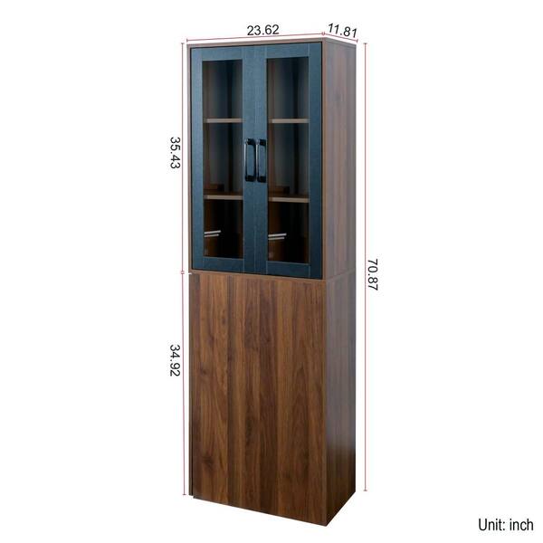 XUJMK 24 in W x 12 in D x 71 in H Linen Cabinet, Display Storage