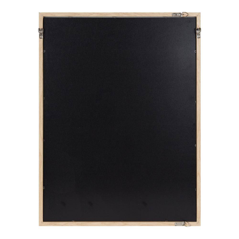 Gibson 18x24 White and Natural Wood Rectangular Wall Mirror