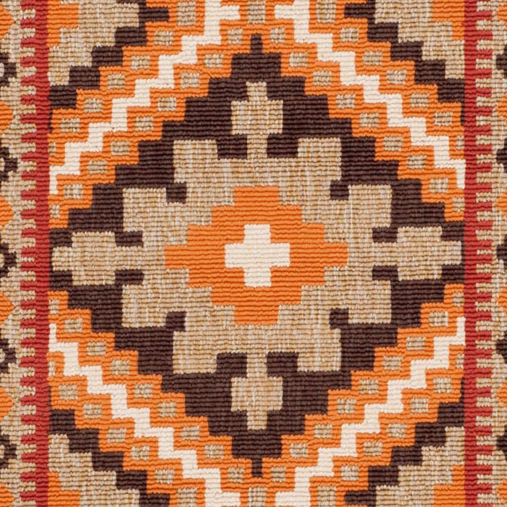 Ratia Red/Natural Synthetic 5' x 7' Easy-Care Indoor/Outdoor Rug