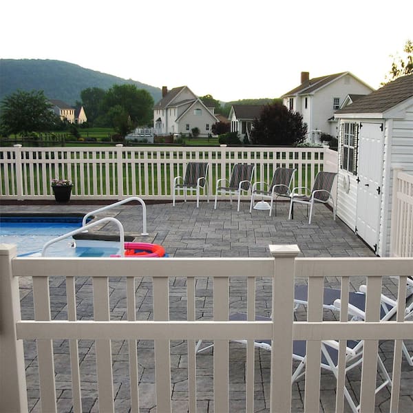 Atlantis 5 ft. H x 8 ft. W Tan Vinyl Pool Fence Panel