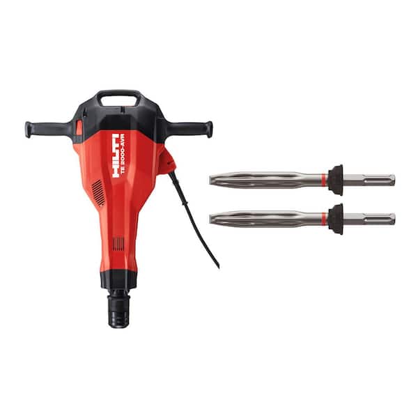 15 Amp 120V TE 2000-AVR 22.6 in. Polygon Demolition Jackhammer Concrete Breaker Kit w/ Cord and (4) 1 in. Chisels