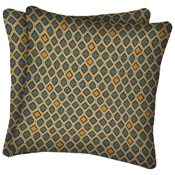 Arden Anita Lakeside Floral Square Outdoor Throw Pillow (2-Pack)-DISCONTINUED