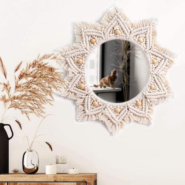 Macrame Boho Circle newest Wall Hanging Mirror