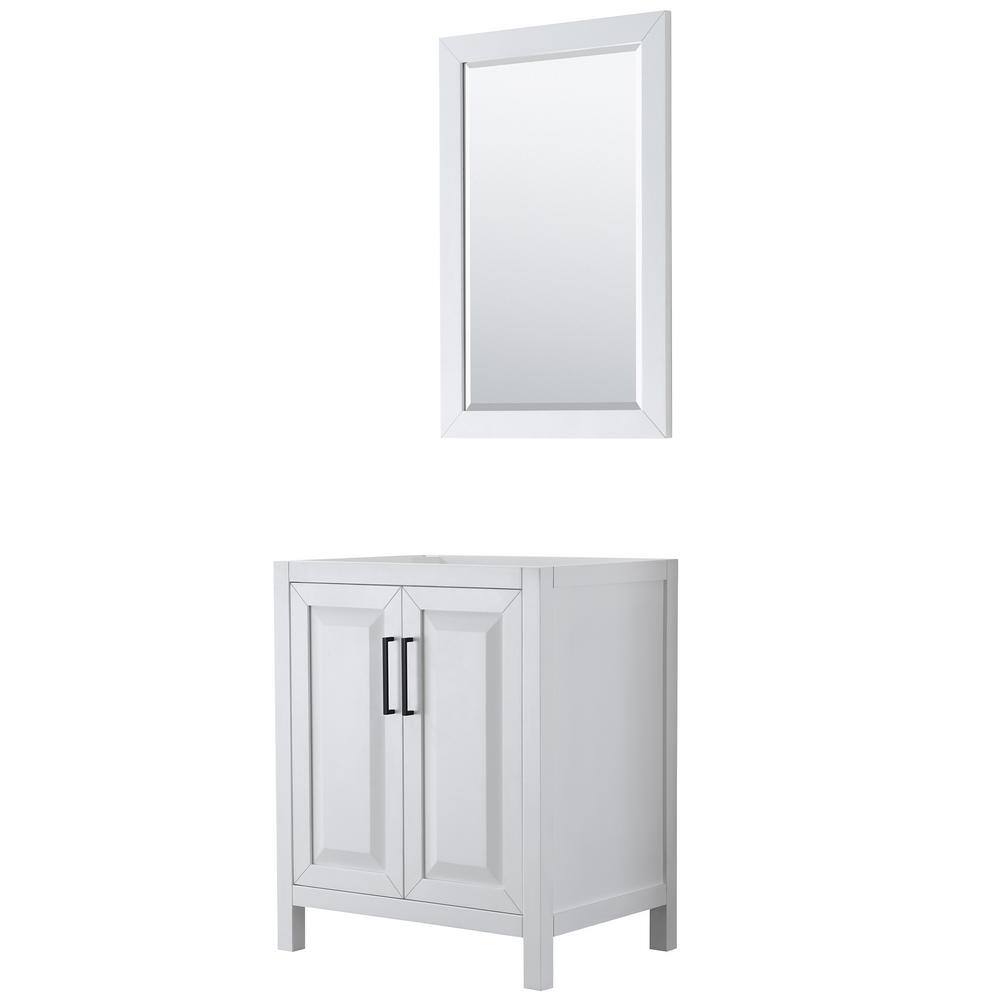 Daria 29 in. W x 21.5 in. D x 35 in. H Single Bath Vanity Cabinet without Top in White with 24 in. Mirror price history on PriceWatchPro