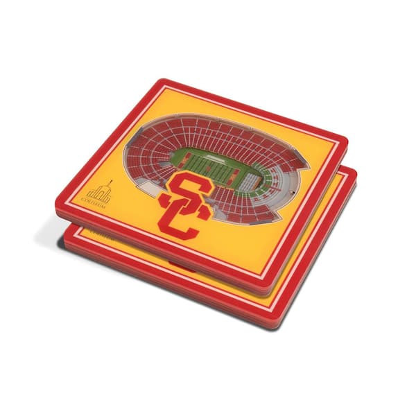 YouTheFan NCAA USC Trojans 3D StadiumViews Coasters