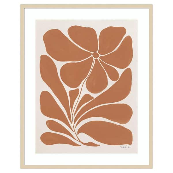 Amanti Art Blooming Joy I Terracotta by Danhui Nai 1 Piece Framed Giclee Abstract Art Print 41 in. x 33 in.