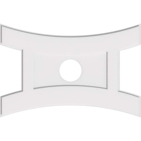Ekena Millwork 38 in. W x 25-3/8 in. H x 6 in. ID x 1 in. P Haven Architectural Grade PVC Contemporary Ceiling Medallion