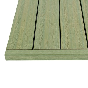1/12 ft. x 1 ft. Quick Deck Composite Deck Tile Straight Trim in Irish Green (4-Pieces/Box)