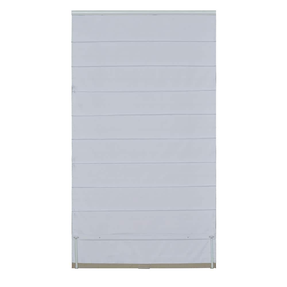 Gray Cordless Blackout Fabric Roman Shades 35 Inches