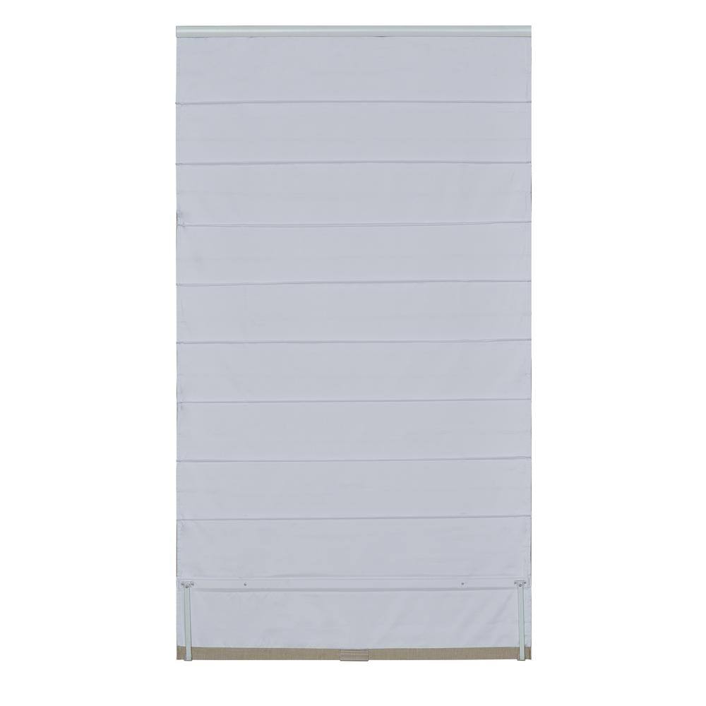 27-Inch Linen Cordless Blackout Fabric Roman Shades