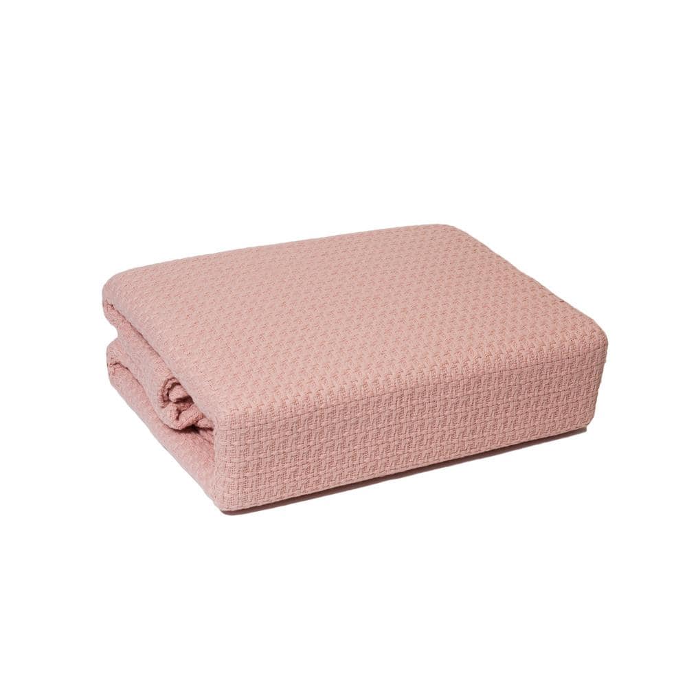 Lintex Marquis Rose Cotton Full/Queen Blanket 438509 The Home Depot