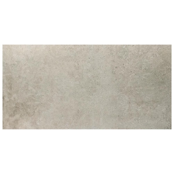 Ivy Hill Tile Provence White 6 in. x 0.39 in. Limestone Look Semi-Polished Porcelain Floor and Wall Tile Sample