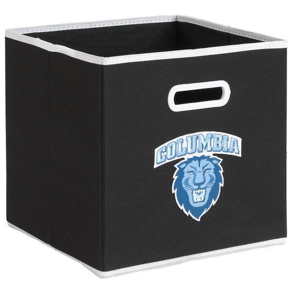 Unbranded College STOREITS Columbia University 10-1/2 in. W x 10-1/2 in. H x 11 in. D Black Fabric Storage Bin