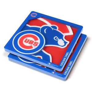 MLB Chicago Cubs 3D Logo 2-Piece Assorted Colors Acrylic Coasters
