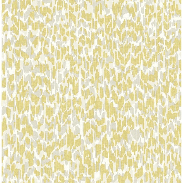 A-Street Prints Flavia Yellow Animal Print Wallpaper Sample