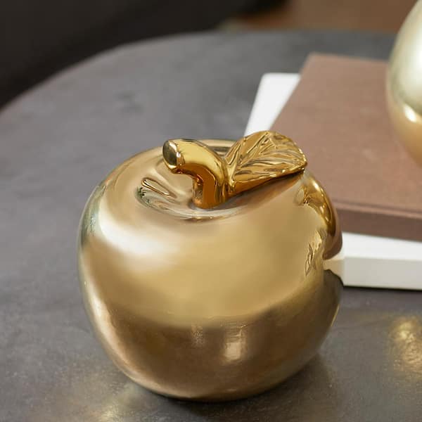 Gold Apple Shape Snack Bowl/ Dish | HTS HOME DECOR