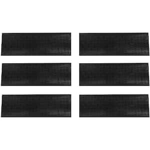 Checker Pattern Black 12 in. x 50 in. Rubber Stair Tread Cover
