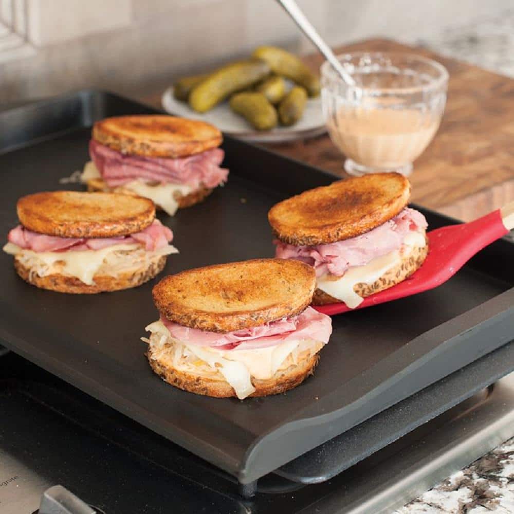 Nordic Ware 20" Black Non-Stick Double Backsplash Griddle
