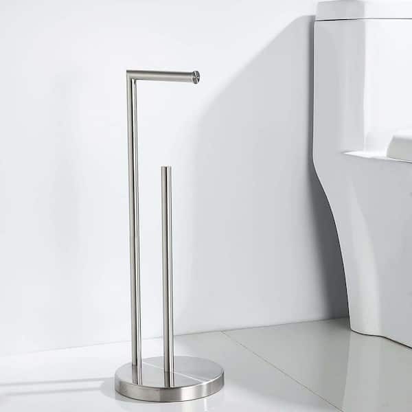 Silverton Telescoping Free-Standing Pedestal Toilet Paper Holder Bath  Hardware Accessory in Polished Chrome