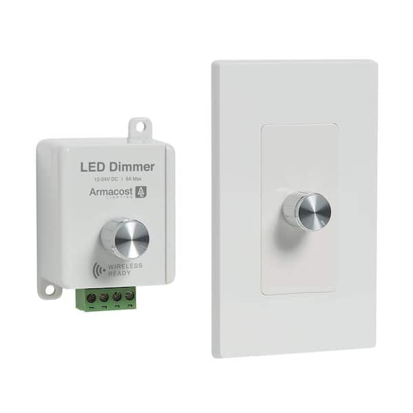 Accor hoe te gebruiken gebruik Armacost Lighting 2-in-1 White LED Dimmer 511120 - The Home Depot