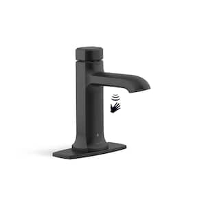 Rubicon Battery Powered Touchless Single Hole Bathroom Faucet in Matte Black