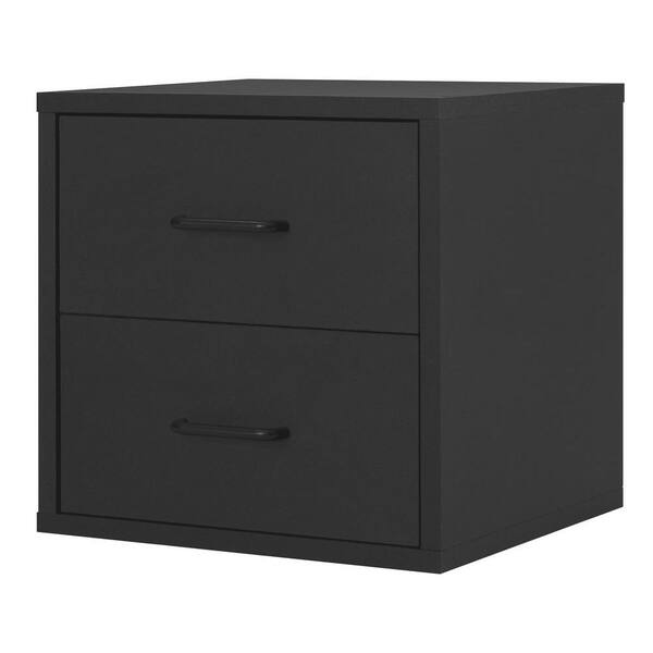 Foremost 15 in. Black 2-Drawer Cube