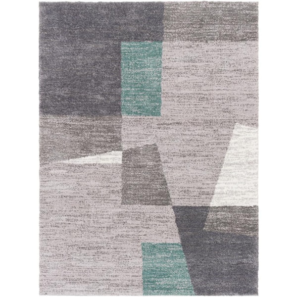 Livabliss Portofino Light Gray Abstract 9 ft. x 12 ft. Indoor Area Rug
