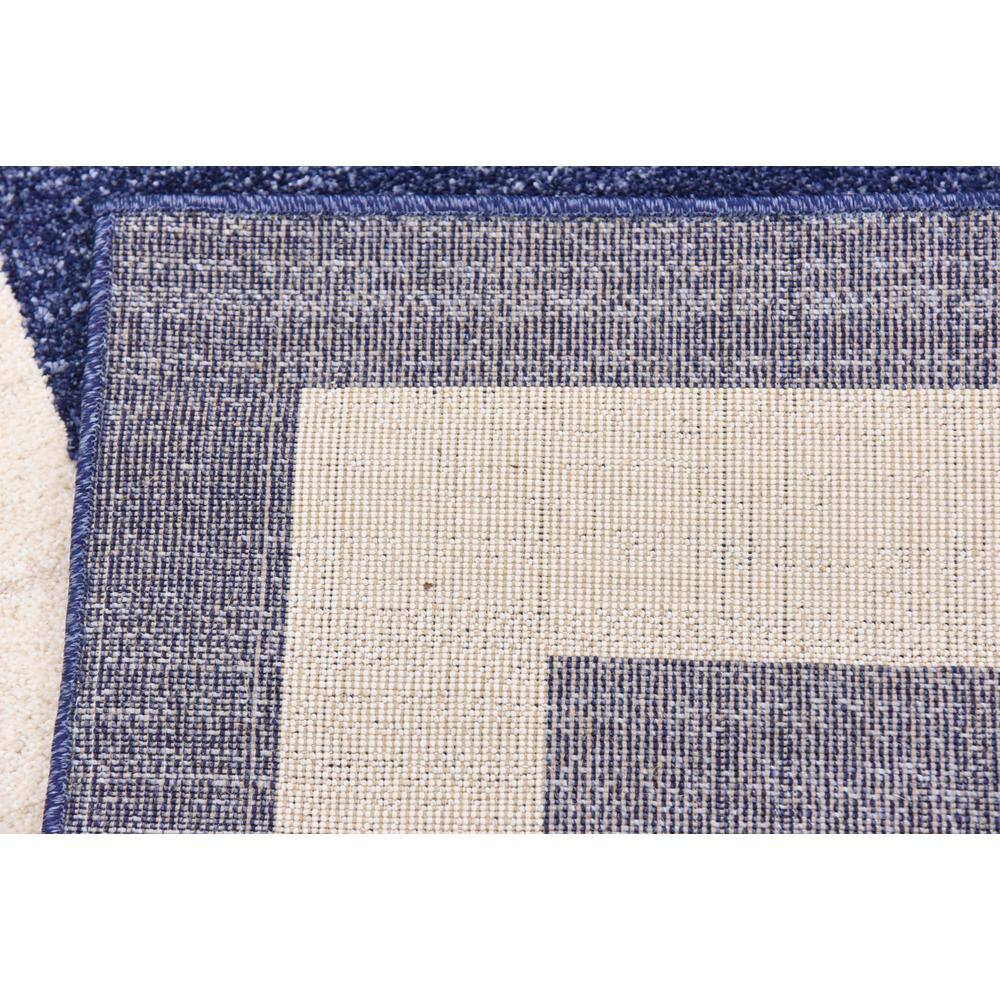 Navy Blue Rectangular Stain-Resistant Synthetic Area Rug