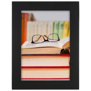 5 x 7 BLACK LINEAR WOOD PICTURE FRAME - 4 PACK