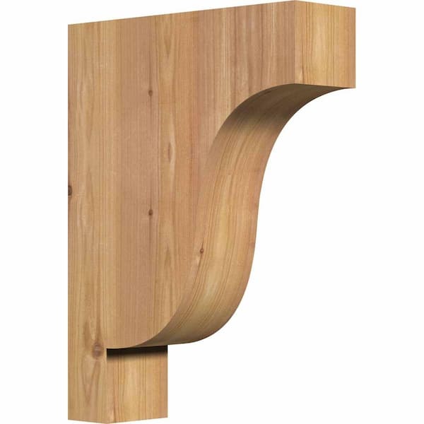 Ekena Millwork 3-1/2 in. x 12 in. x 16 in. Western Red Cedar Newport Smooth Corbel