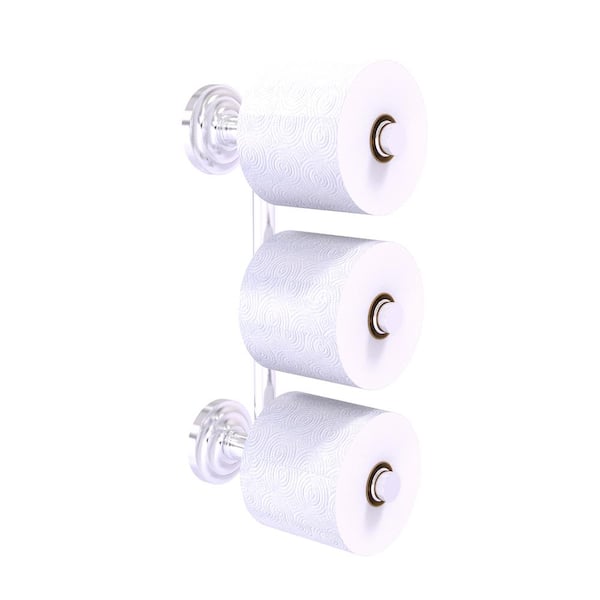 Allied Brass Que New Collection Wall Mounted Toilet Paper Holder in Satin Chrome