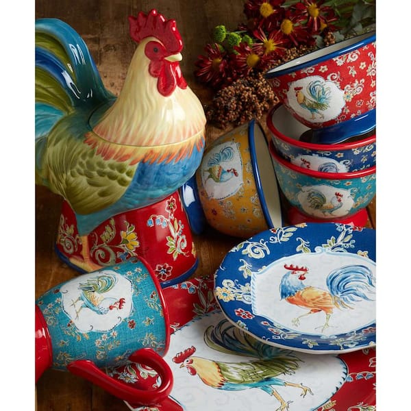 Cosmos Gifts 31983 Blue Rooster Measuring Cups