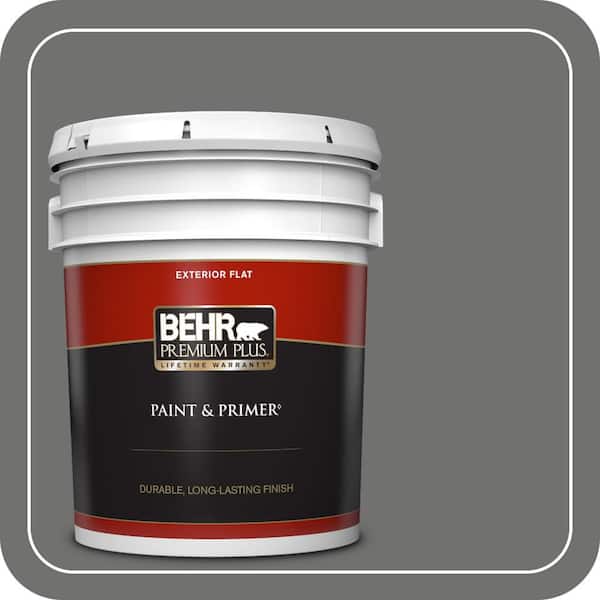 BEHR PREMIUM PLUS 5 gal. #MQ2-61 Magnet Flat Exterior Paint & Primer